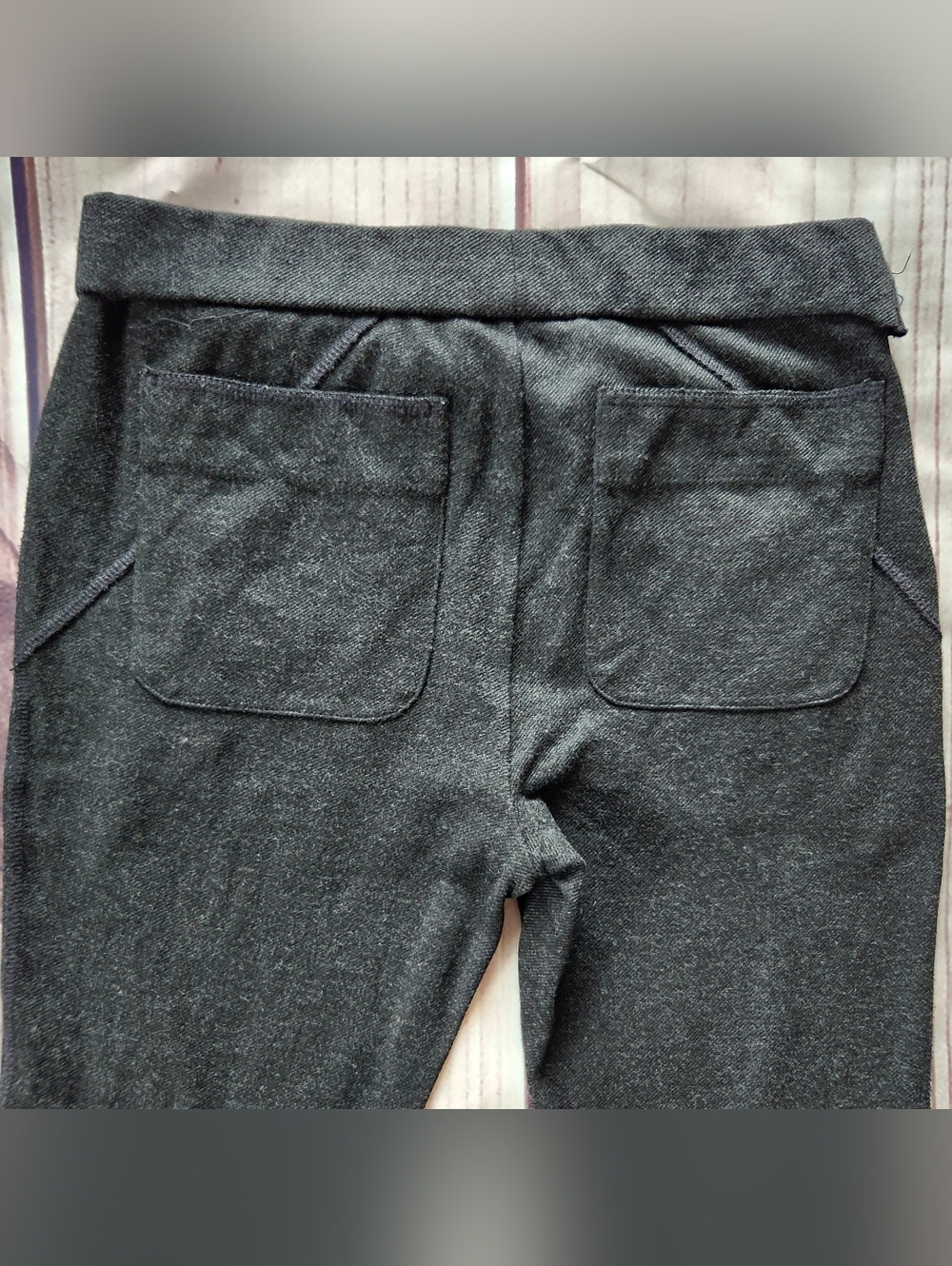 Vince Stretch Dress Pant Trouser Heather Grey Black | Women's Size M - Picture 7 of 10